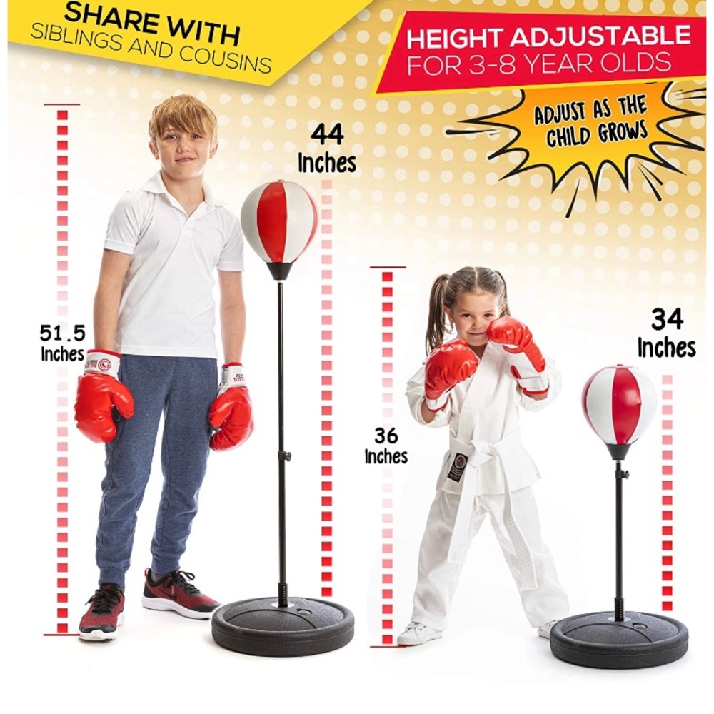 Punching Bag for Kids Incl Boxing Gloves 3-8 Years